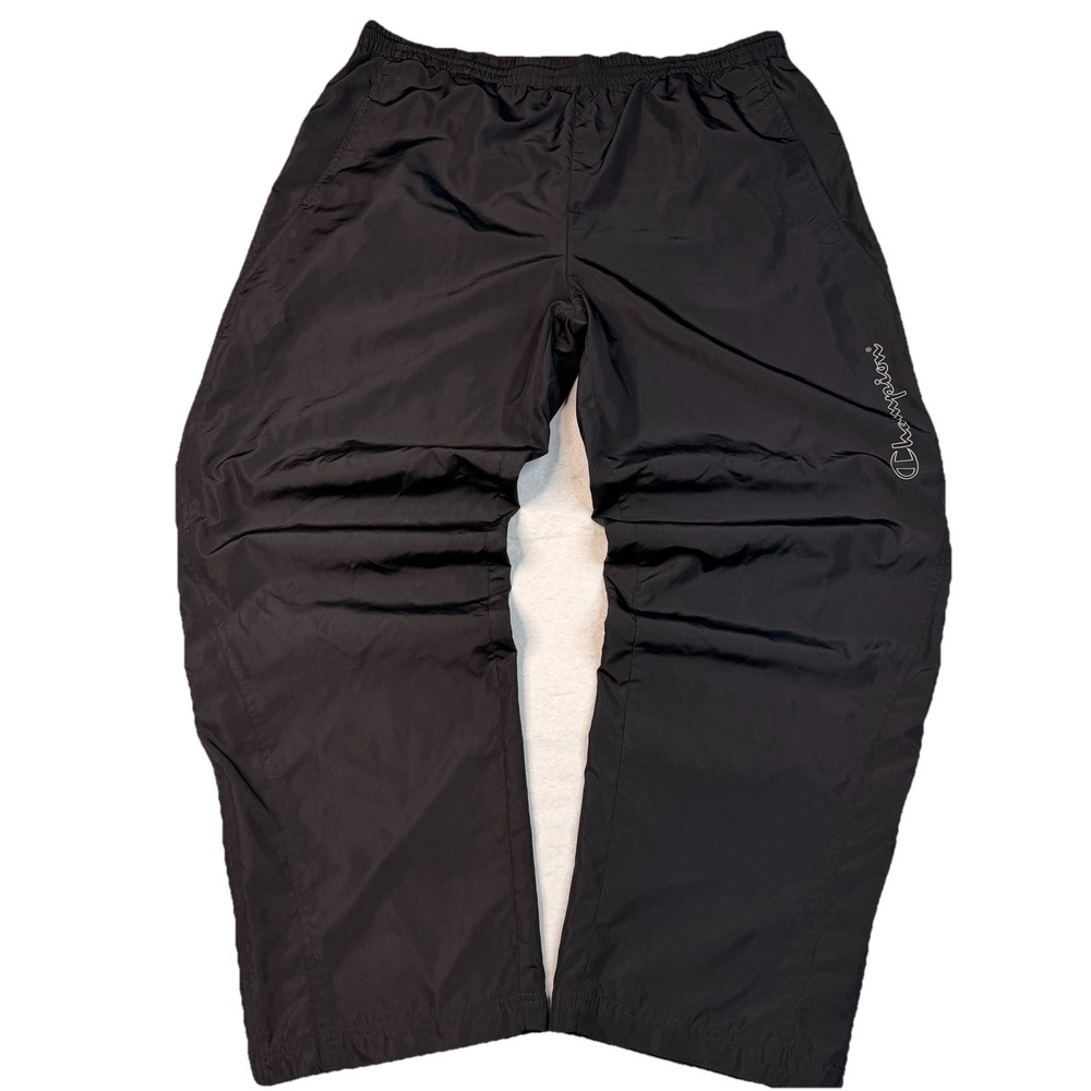 Champion Vintage Men's Black Athletic Track Pants Joggers Zip Ankle L